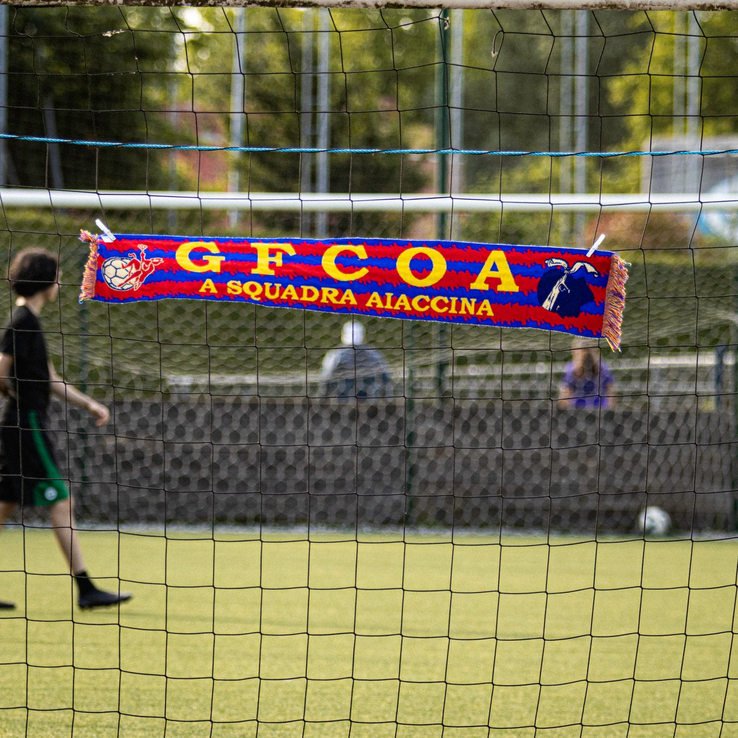 Écharpe d'occasion du Gazélec Ajaccio "GFCOA - A Squadra Ajaccina".