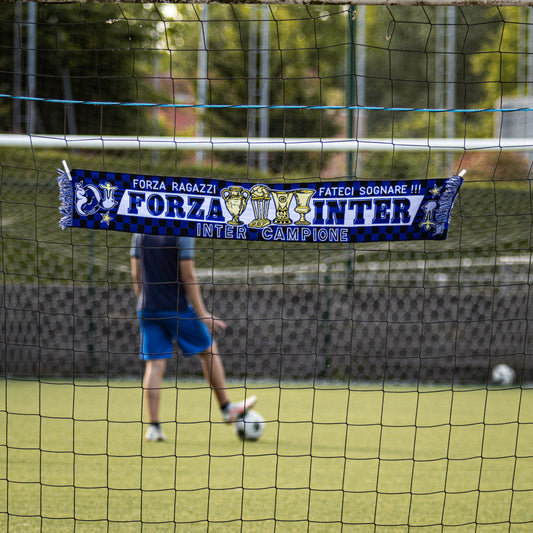 Écharpe d'occasion de l'Inter Milan "Forza Inter - Inter Campione".