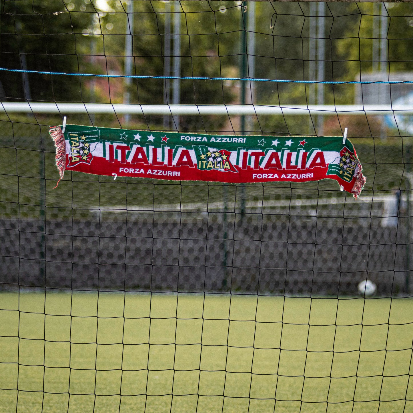 Écharpe d'occasion de l'Italie "Italia - Forza - Azzuri".