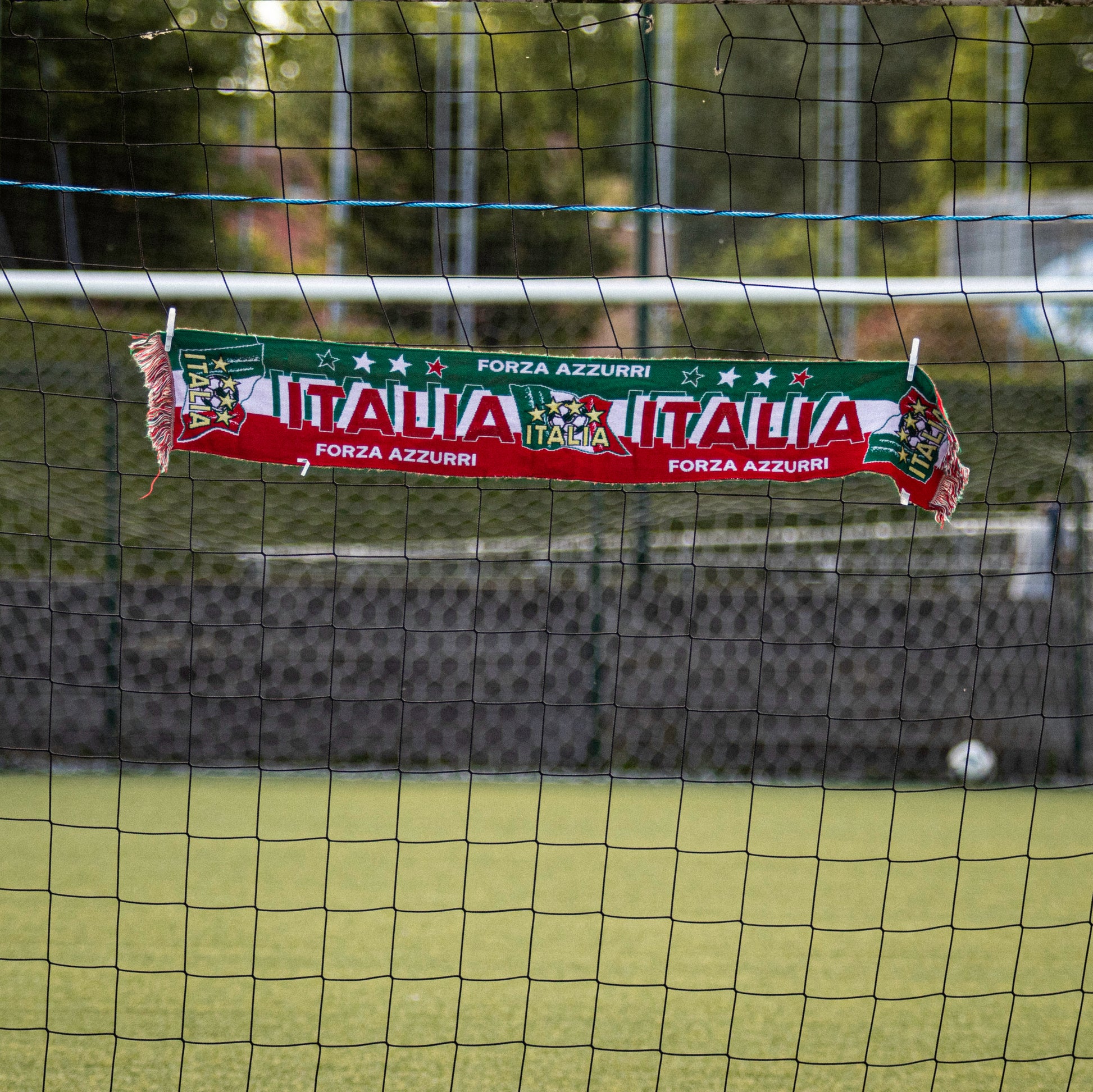Écharpe d'occasion de l'Italie "Italia - Forza - Azzuri".