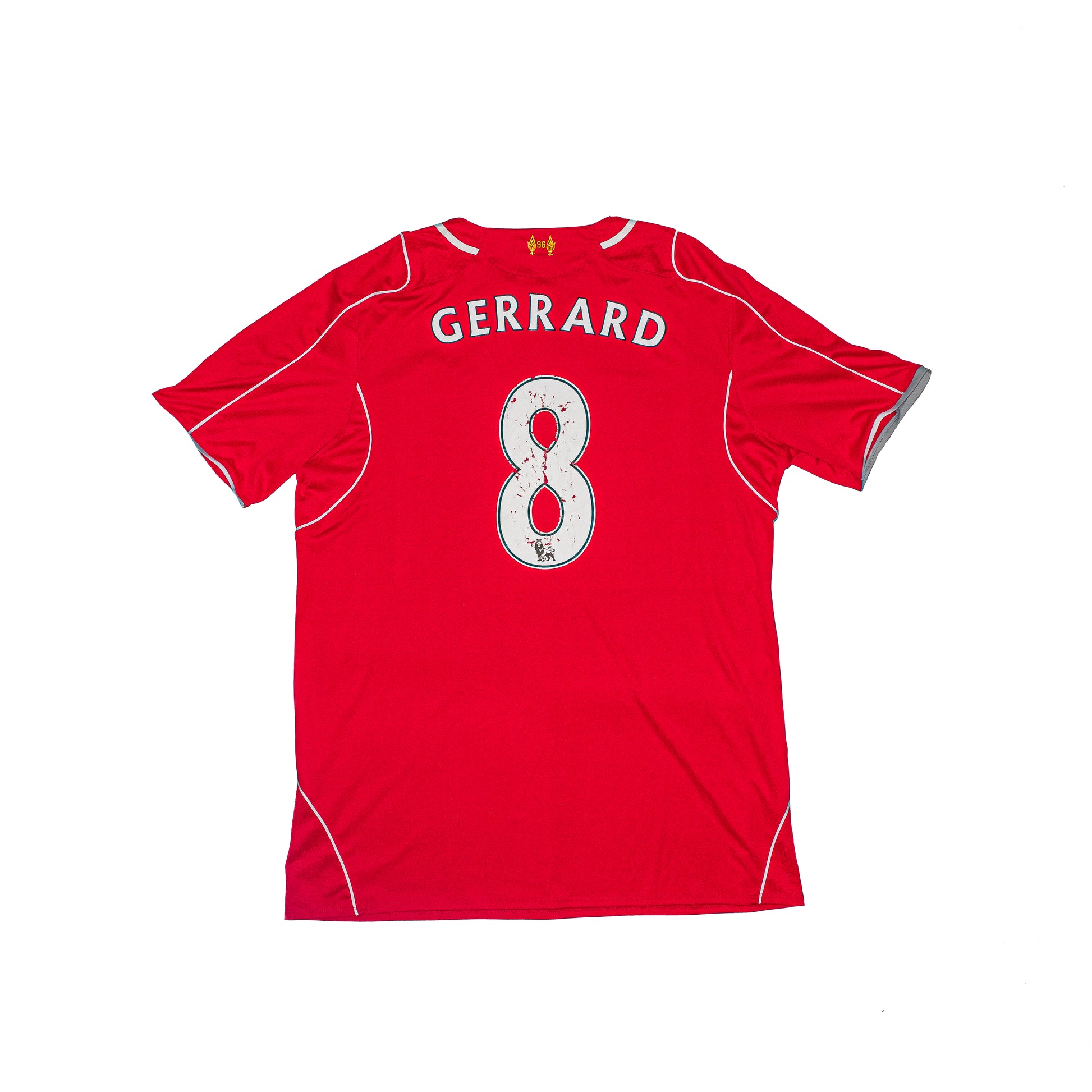 Maillot vintage LFC Liverpool domicile 2014-2015 Gerrard 8 Warrior Taille XL