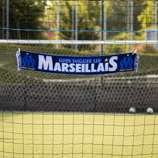 Écharpe d'occasion de l'Olympique de Marseille "Nous sommes les marseillais".