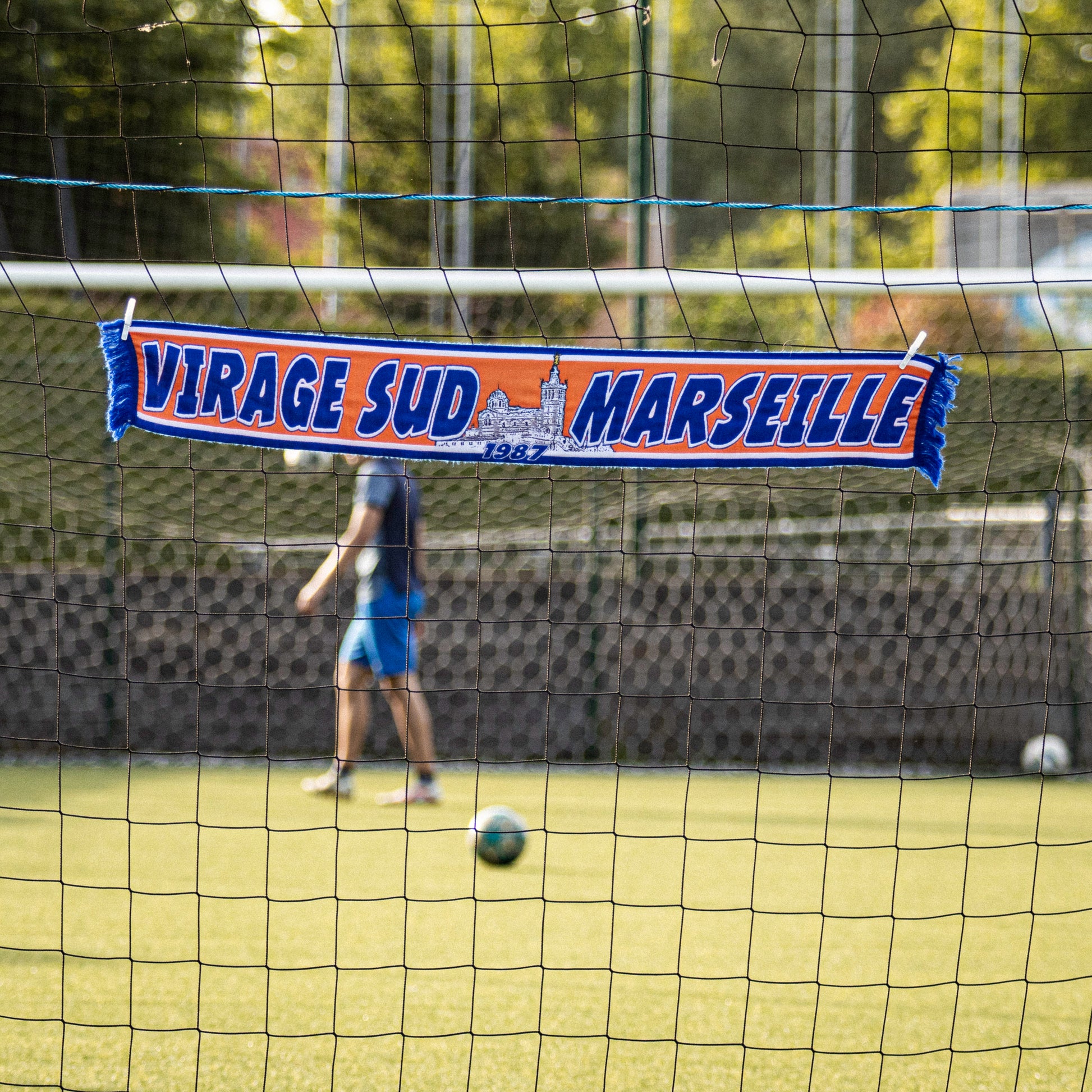 Écharpe d'occasion de l'Olympique de Marseille "Virage Sud Marseille".