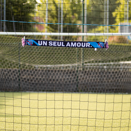 Écharpe d'occasion du Racing Club Strasbourg Alsace "Un seul amour".