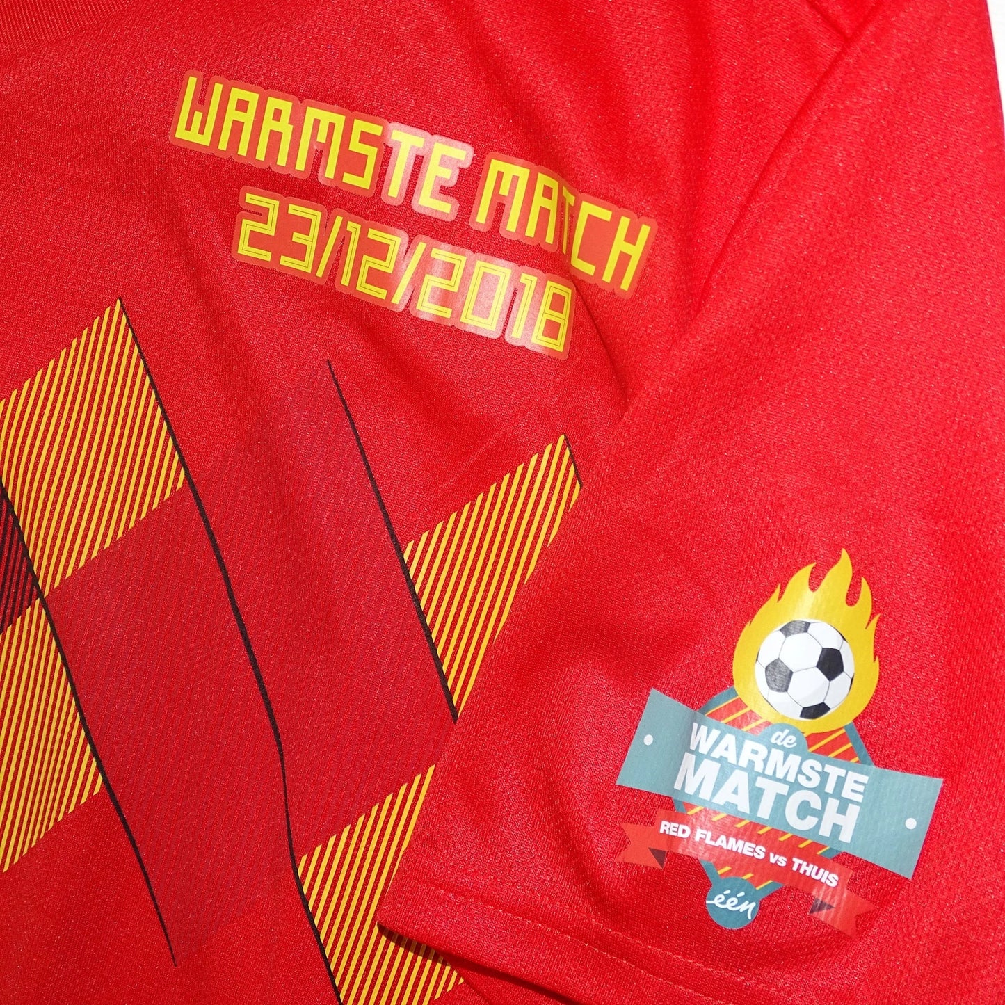 MAILLOT BELGIQUE 2018 DOMICILE DE NEVE #18 [M] (PORTÉ)
