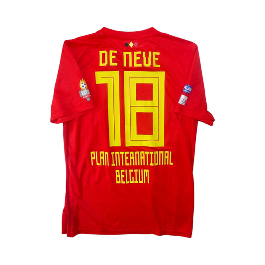 MAILLOT BELGIQUE 2018 DOMICILE DE NEVE #18 [M] (PORTÉ)