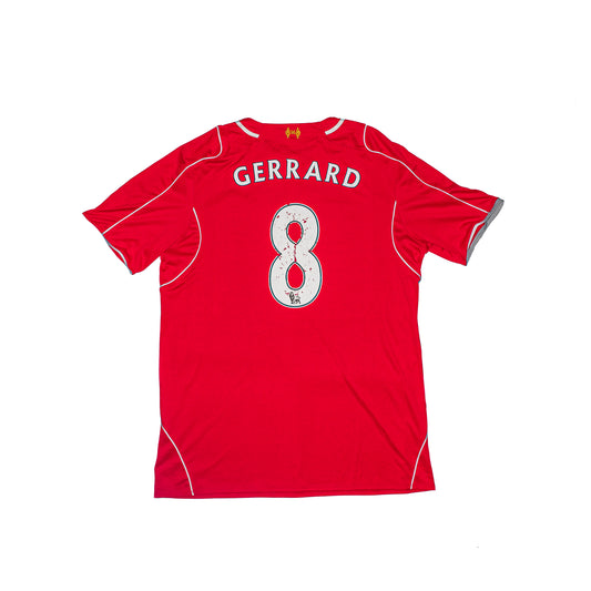 Maillot vintage LFC Liverpool domicile 2014-2015 Gerrard 8 Warrior Taille XL