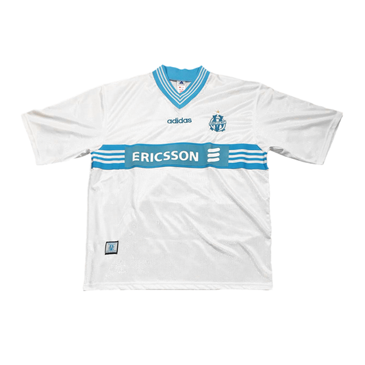 Maillot vintage domicile de l'Olympique de Marseille, saison 1997-1998 taille XL